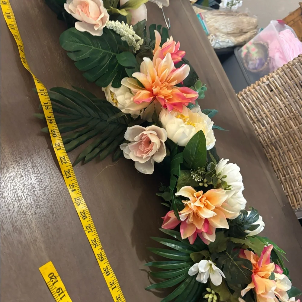 Tropical Floral Arrangement Table Runner Garland/Arch decor Wedding Bridal Party